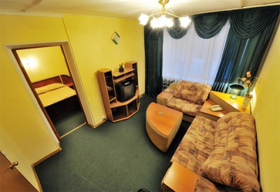 1 bedroom suite with 1 king bed and a conditioner